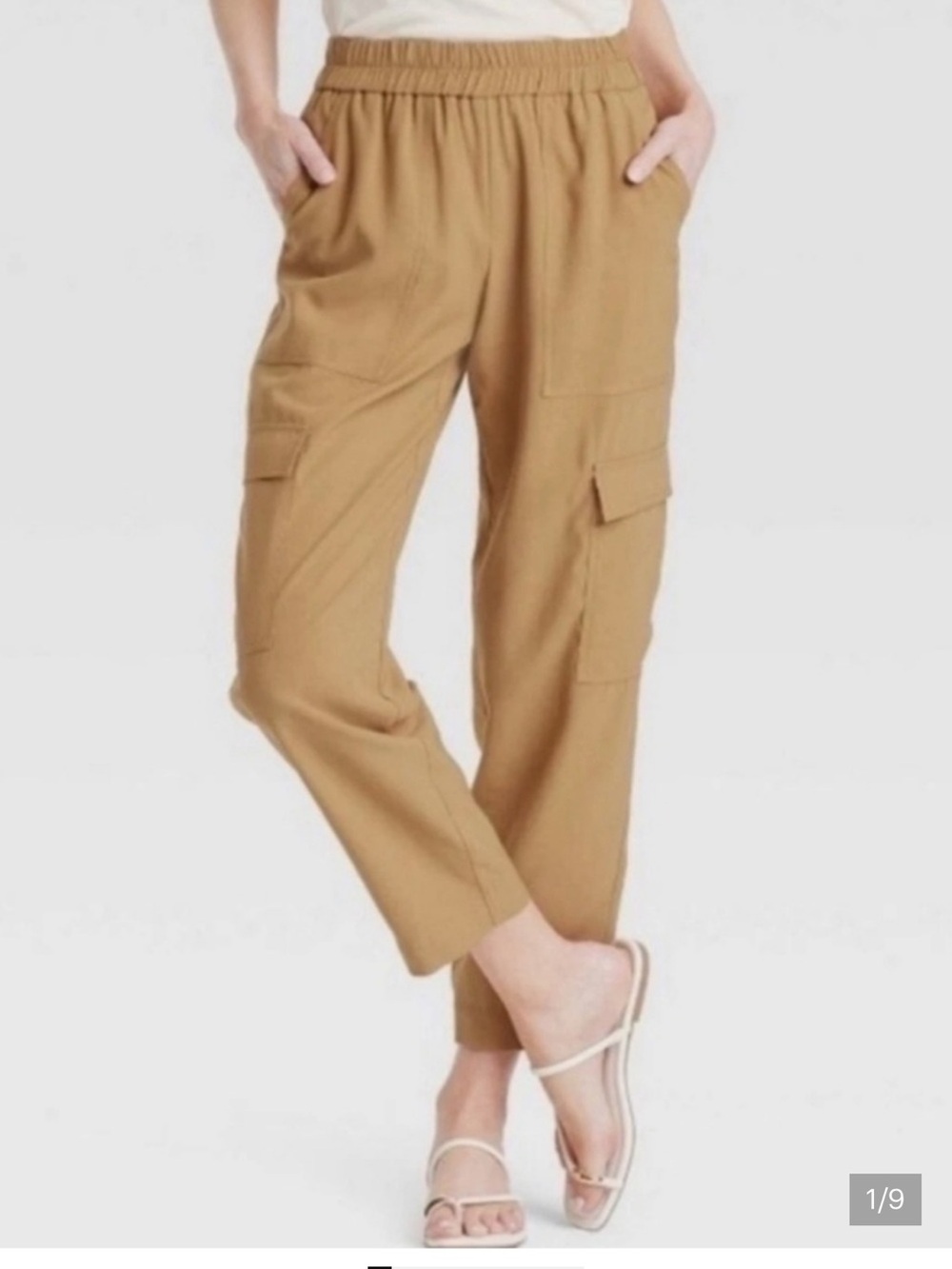 A new day Women's Cargo Jogger Pants in Camel NWT!